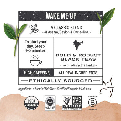 Numi Organic Tea Breakfast Blend 18 Count Box of Tea Bags Black Tea (Packaging May Vary) (Pack of 2)