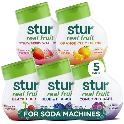 Stur Liquid Water Enhancer Peach Mango Sweetened with Stevia High in Vitamin C & Antioxidants Sugar Zero Calories Keto Vegan 5 Bottles Makes 120 Drinks