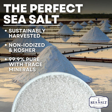 Sea Salt Superstore Coarse Sea Salt for Grinder Refill Coarse Grain her Salt Non-Iodized Coarse Salt for Cooking Mineral-Rich Unrefined Baja Salt 14 oz Bag