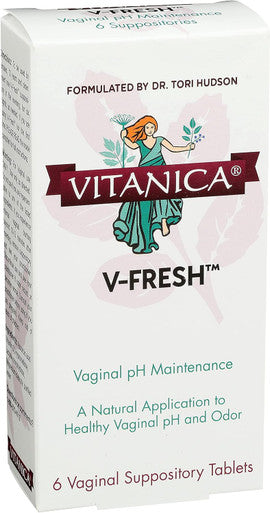 Vitanica V-Fresh Vaginal pH Support 6 Suppositories
