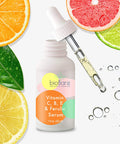 Vitamin C B E, and Ferulic Serum For Face By BioBare | 20% Pure Vitamin C W/Hyaluronic Acid | Helps Keep Skin Young, Moist, Bright & Glowing | Helps With Fine Lines, Wrinkles, Dark Spots | 1Fl Oz
