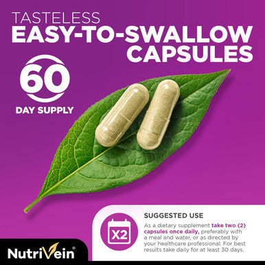 Nutrivein Resveratrol 1450Mg - Antioxidant Supplement 120 Capsules Supports Healthy Aging & Promotes Immune, Brain Boost & Joint Support - Made With Trans-Resveratrol, Green Tea Leaf, Acai Berry