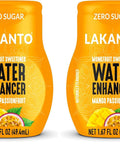 Lakanto Sugar Free Water Enhancer - Sweetened with Monk Fruit Sweetener and Erythritol, On the Go Liquid H2O Hydration, Zero Sugar, Naturally Flavored - Mango Passionfruit (1.67 fl oz - Pack of 6)