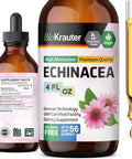 Bio Krauter Echinacea Drops - Natural Immune Support - Echinacea Tincture Supplement - Vegan Alcohol & Sugar Free Drops - 4 Fl.Oz.