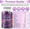 Sea Moss Elderberry Gummies With Magnesium, Burdock Root And Bladderwrack - Immune Support For Kids And Adults 60Pcs - Bag Pack Of 1