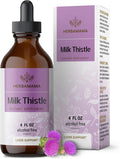 Herbamama Milk Thistle Supplement - Vegan Liver Support With Milk Thistle Extract Tincture - Non-Gmo Alcohol & Sugar- Liquid Silymarin Liver Detox Drops 56-Day Supply