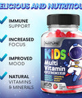 Built Nature Kids Multivitamin Gummies - Daily Kids Vitamin Gummy Multivitamins For Children With Vitamins A, C, E, B6, B12, And Minerals - Natural Multi Vitamin Supplement, Non-Gmo, Berry Flavor - 60 Gummies