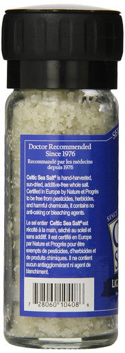 Celtic Sea Salt Light Grey Grinder 3 oz White