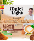 DulciLight Brown Monk Fruit 500 packets. Zero Calorie Sweetener. Monk Fruit Sweetener No Erythritol, Allulose and Stevia. Monkfruit Keto Sugar Substitute granulated powdered without aftertaste. Monk fruit coffee sweetener.
