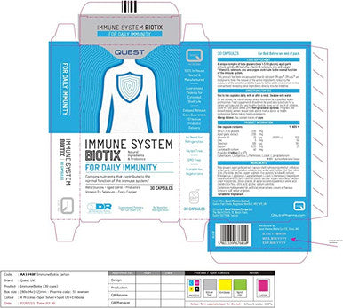 Quest Vitamins ImmuneBiotix 30's (Currently Unavailable)