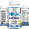 YUMMYVITE Immune Support Formula - 25 Immune Support Vitamins & Herbs, Including Graviola, Selenium, Green Tea, Slippery Elm, Vitamin C, Tumeric - 60 Capsules