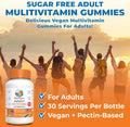 MaryRuth's Multivitamin for Women and Men | Sugar Free | Adult Multimineral Gummy with Vitamin C | D and E | B Vitamins | Biotin | Zinc | Vegan | Non-GMO | Gluten Free | 60 Count