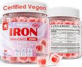 Vegan Iron Gummies Supplement For Women Plus Vitamin C 100Mg, Beet Root, Vitamin B12, Folate For Iron Deficiency, Anemia, Energy Boost, Sugar Gentle Iron, Non-Constipating, No After Taste, 60 Cts
