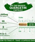 Quercetin Supplement 4660 mg Supports Cardiovascular Health Immune System and Antioxidant with Bromelain Black Pepper Extract 3 Months Supply
