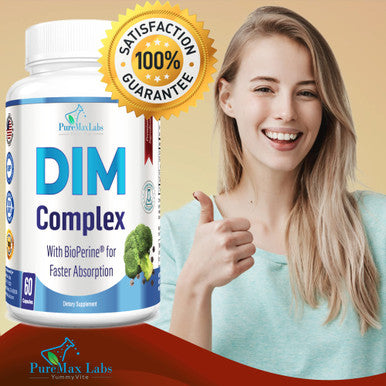 YUMMYVITE Dim Supplement - 150Mg Dim (Diindolylmethane), Broccoli, Calcium D-Glucarate & Bioperine - Hormone Balance For Men & Women, Estrogen, Menopause Balance - 60 Capsules