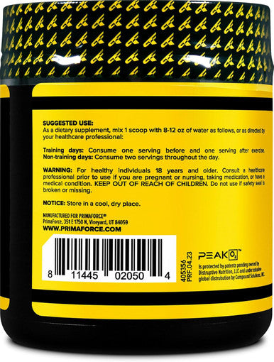 Primaforce Peak O2 Workout Supplement 120 grams - Proprietary Blend Non-GMO Vegan and Gluten