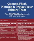 Eu Natural Urinary Tract Supplement Duo Urinary Harmony + Killer Cranberry UT Defense blends D-mannose & Hibiscus + Cranberry Pine Bark Propolis & Vitamin D Clinical Strength Ingredients 2 X 60 ct