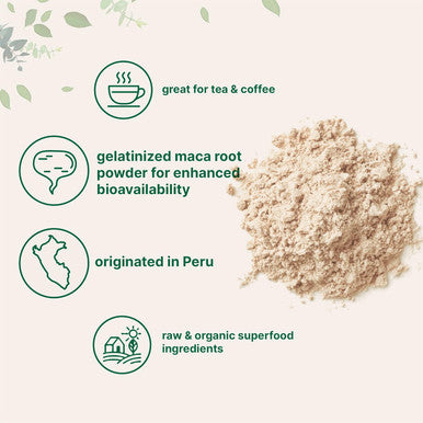 Micro Ingredients Organic Maca Root Powder 2 Pound Gelatinized for Better Absorption Rich in Antioxidants Help Energy Stamina Endurance Strength and Immune System No GMOs Vegan Friendly and Peru Origin