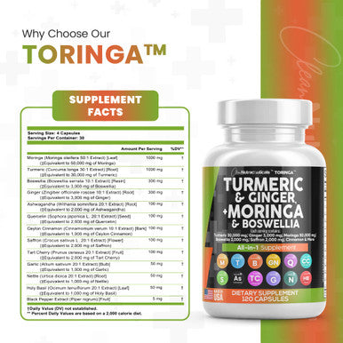 Turmeric Curcumin Ginger Moringa Boswellia Saffron Supplement