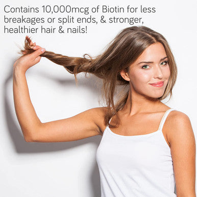 Biotin 10000mcg Gummies - Hair Growth Vitamins for Women Ãƒâ€šÃ¢â‚¬â€œ Shine, Volume & Strength - for Hair Skin and Nails - Vegan, Non-GMO, Gluten Free Womens Beauty Supplements - 60 Strawberry Gummies