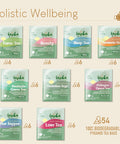 Lazi ka Lazika Herbal Tea Variety Pack Holistic Wellbeing Tea Assortment Tea Sampler Set Assorted Tea Variety Pack with Pyramid Tea Bags Herbal Teas Tea Set 54 Counts