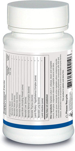 Biotics Research Neonatal Multi Gland Mixed Organd and Glandular Concentrates. Broad Spectrum Therapy. Spleen Heart Pancreas Kidney Brain Liver Adrenal Thymus Pituitary or Hypothalamus 60Tabs
