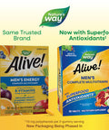 Nature'S Way Alive! Men S Energy Multivitamin Supports Healthy Aging* Supports Cellular Energy* B-Vitamins Gluten-Free 50 Tablets