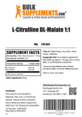 BulkSupplements L-Citrulline Malate 1:1 Powder - Supplement for Circulation & Muscle Endurance - Unflavored, - 3g , 333 Servings (1 Kilogram - 2.2 lbs)