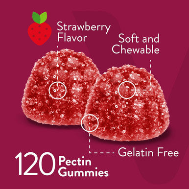 Vitamin B Complex Gummies For Adults With Vitamin C, B6, B12, Niacinamide, Folic Acid, Biotin, Calcium - Supports Energy & Metabolism - Vegan, Gluten Free, Gelatin - Chewable Strawberry Flavored