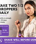 NUTRAHARMONY Liquid Biotin & Collagen - Vitamins For Hair Growth Support For Women & Men - Extra Strength 60000 Mcg Drops - B7 Supplement - Strong Nails & Healthy Skin - 98% Faster Absorption Than Pills