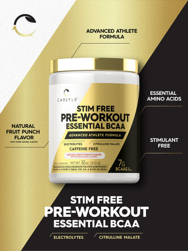 Carlyle Bcaa Amino Acids Powder | 7G Bcaa Pre Workout | Fruit Punch Flavor | Non-Gmo And Gluten Free Supplement