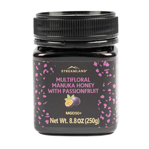 Streamland Multifloral MÃƒâ€žÃ‚Ânuka Honey with Gold Kiwifruit Pure New Zealand Honey, Tangy-Sweet Flavor, Premium Quality (MGO 50+ 8.8 oz)