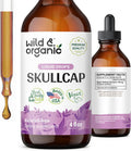 Wild & Organic Skullcap Herb Tincture - Skullcap Supplement For Mood Support - Alcohol Free Skullcap Extract Drops - Vegan No Additives - 4 Fl Oz