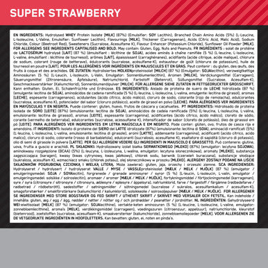 Optimum Nutrition Platinum Hydro Whey Hydrolysed Whey Protein Isolate Powder With Essential Amino Acids Glutamine And Bcaa Super Strawberry Flavour 40 Servings 1.6 Kg