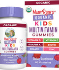 Maryruth Organics Kids Vitamins | USDA Organic | Kids Multivitamin Gummies for Ages 4+ | Vegan | Non-GMO | Only 2 Gummies a Day | 60 Count