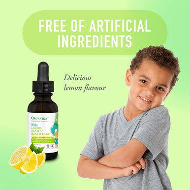 Organika Kids Liquid Plant Based Dha - Lemon Burst Flavour- 30Ml