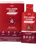 Zooki 11,000mg Super Strength Marine Collagen Liquid Sachets | Hydrolysed Peptides | Ultimate Skin Hair Nails Joints Bones & Muscles Support (Sour Cherry Flavour 14 Servings)