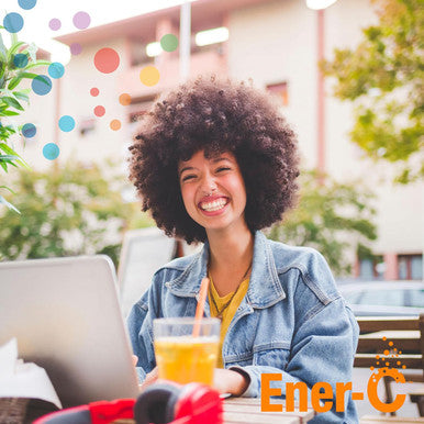 Ener-C Orange Multivitamin Drink Mix Powder Vitamin C 1000Mg & Electrolytes With Real Fruit Juice Natural Energy & Immune Support For Women & Men - Non-Gmo Vegan & Gluten - 60 Count