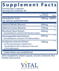 Vital Nutrients Adrenal Support Suitable for Men and Women Supports Adrenal Gland Function Supports Mild Stress and Anxiety and Supports a Healthy Immune System 120 Capsules