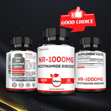 1000Mg Nad Supplement With Nicotinamide Riboside Nr - Cellular Support, Aging Health, Overall Wellness - 60 Count Supply For 30 Days
