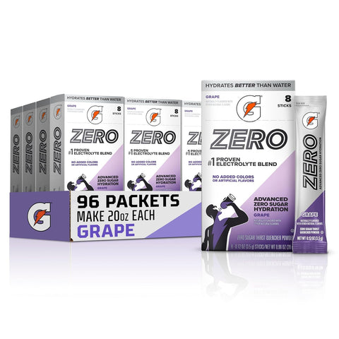 Gatorade Zero Sugar Electrolyte Powder Drink Mix Lemon Lime (96 Servings) No Artificial Flavors No Added Colors Zero Sugar Sports Drinks Hydration Electrolyte Drink