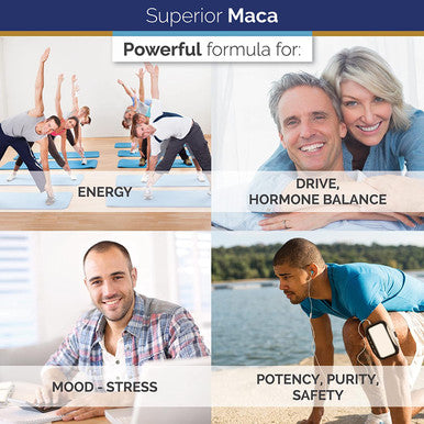 Superior Labs Organic Peruvian Maca 100 Pure NonGMO Dietary Supplement for Calming and Relaxation Zero Synthetic Additives Stearates Dioxides 750mg 120 Vegetable Capsules