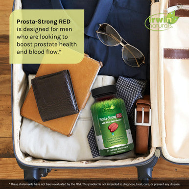 Irwin Naturals Prosta-Strong Red With Nitric Oxide Boosters - Prostate Health Support - Saw Palmetto Lycopene Pumpkin Seed & More - 80 Liquid Softgels