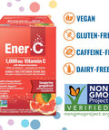 Ener-C Tangerine Grapefruit Multivitamin Drink Mix Powder Vitamin C 1000Mg & Electrolytes - Real Fruit Juice Natural Energy & Immune Support For Women & Men - Non-Gmo Vegan & Gluten - 30 Count