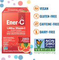 Ener-C Tangerine Grapefruit Multivitamin Drink Mix Powder Vitamin C 1000Mg & Electrolytes - Real Fruit Juice Natural Energy & Immune Support For Women & Men - Non-Gmo Vegan & Gluten - 30 Count