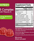 Vitamin B Complex Gummies For Adults With Vitamin C, B6, B12, Niacinamide, Folic Acid, Biotin, Calcium - Supports Energy & Metabolism - Vegan, Gluten Free, Gelatin - Chewable Strawberry Flavored