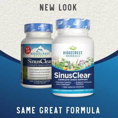 RidgeCrest Herbals SinusClear Complete Sinus Support 60 Vegetarian Capsules
