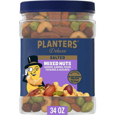 PLANTERS Mixed Nuts, Plant Based Protein, 27 Oz (1 Ct)