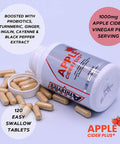 Apple Cider Vinegar Capsules - Apple Cider Vinegar Complex Boosted with Probiotics, Turmeric, Ginger, Inulin & Cayenne Pepper - Apple Cider Vinegar UK Made
