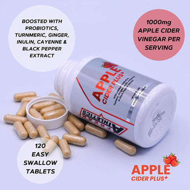 Apple Cider Vinegar Capsules - Apple Cider Vinegar Complex Boosted with Probiotics, Turmeric, Ginger, Inulin & Cayenne Pepper - Apple Cider Vinegar UK Made